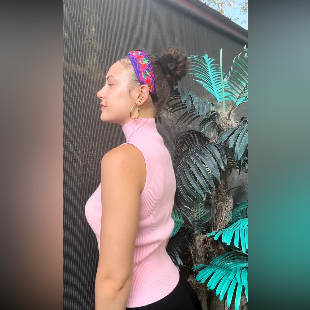 Q2 Baby Pink High Turtleneck